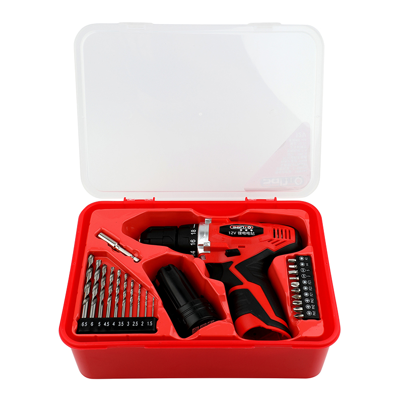 赛拓（SANTO）工具箱家用手电钻充电式电动螺丝刀起子机多功能家用电钻12V锂电电钻 9718 12V 锂电电钻 9718  红色  