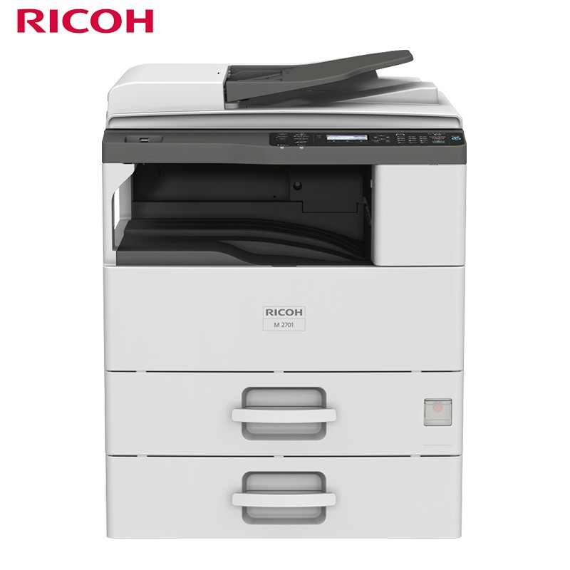理光(RICOH)黑白复合机 A3幅面（打印/复印/扫描/双面打印）标配双面输稿器+双纸盒 M2701  灰色  
