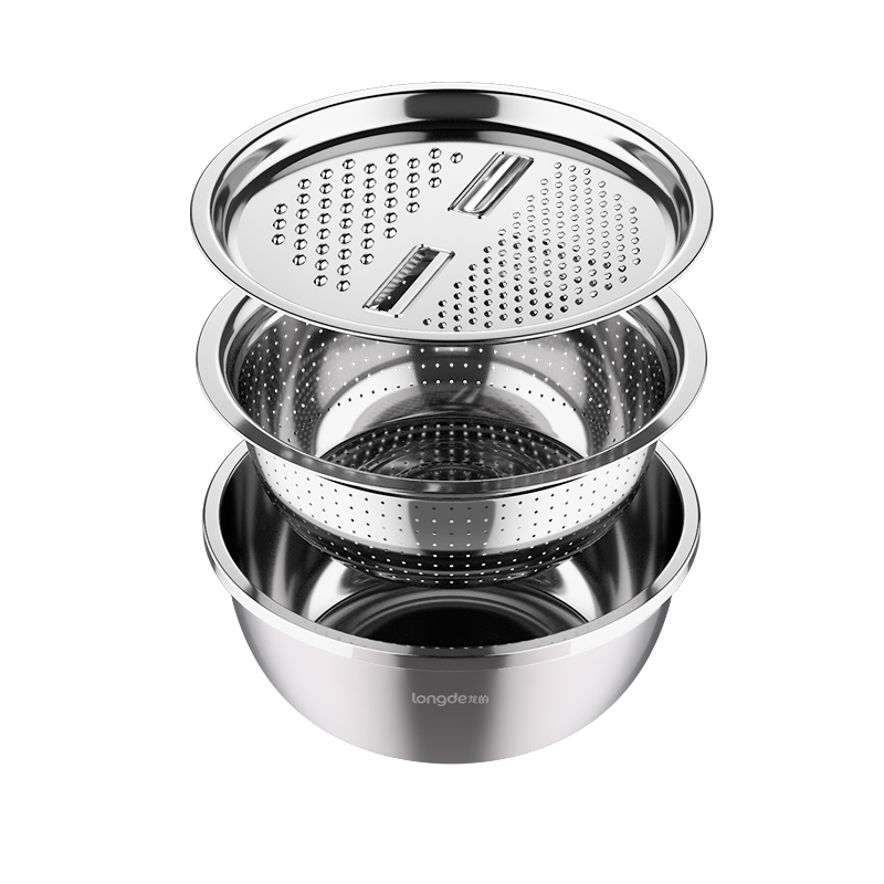 乐享不锈钢多用三件套LD-CJ891-3（单位：个） 不锈钢色