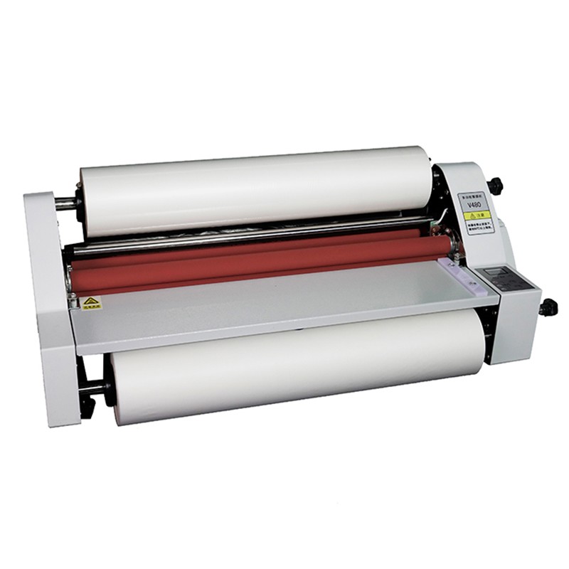 震旦AURORA 电动橡胶辊覆膜机裱膜机 单/双面覆膜 胶辊可离合精准电子温控 AV-480  白色  