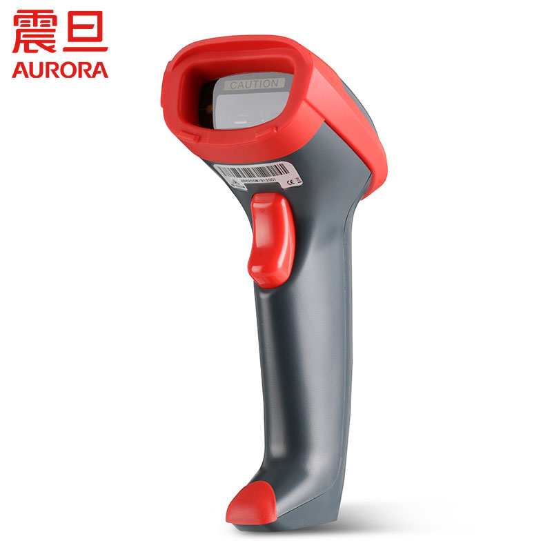 震旦工业级无线有线一维二维扫描枪巴把抢快递单条码枪超市扫码枪 二维有线扫描枪AB6255M  红色  