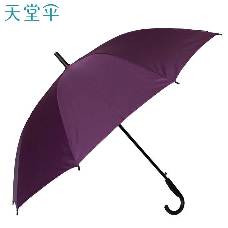 天堂 193E 加大加固碰击布自开直杆商务晴雨伞 深紫色