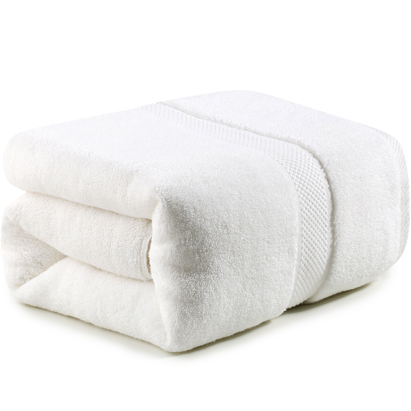  三利7A抗菌新疆棉酒店浴巾纯棉100%加大加厚吸水男士女成人裹巾 白色 