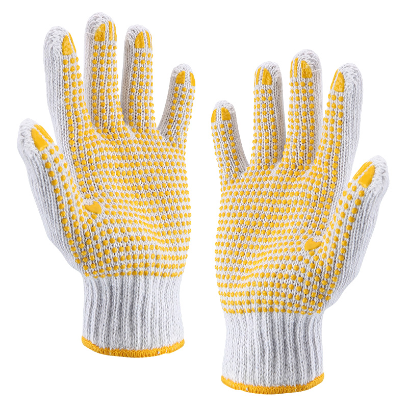 赛拓（SANTO） 滴塑劳保手套 点珠点塑 防滑耐磨手套 【2096】24付装  白色  