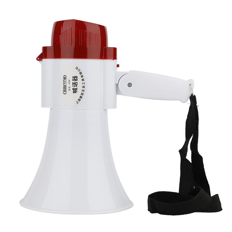 赛拓（SANTO）大功率地摊喇叭喊话器录音叫卖器扩音器 手持扩音喇叭 导游户外教学用喊话器 【9700】15w+120秒录音  白色  