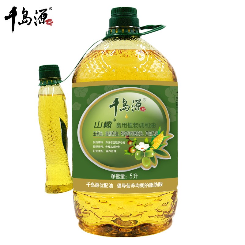 千岛源 山茶橄榄玉米食用调和油 5L  黄色  