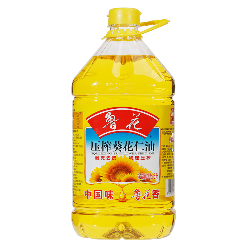 鲁花 物理压榨 葵花仁油 5L*1桶 混色（单位：桶）