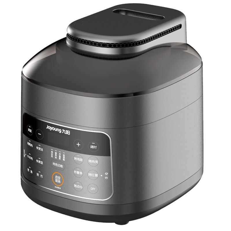 九阳（Joyoung）电压力锅空气炸锅空炸一体压力煲 智能调压控温Y40C-B991 4L高压锅 台 铁灰色