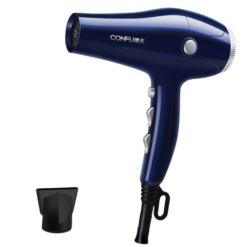 康夫（CONFU）家用电吹风机2300W大功率恒温不伤发 强劲大风力速干 发廊理发店专用吹风筒 KF-8948  蓝色  