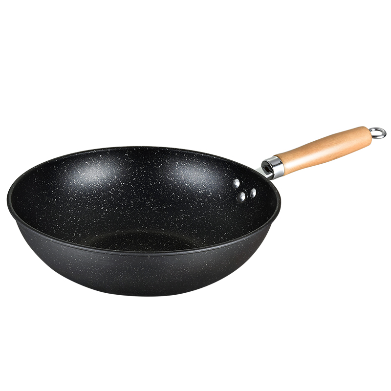 巴尔德 领航者麦饭石炒锅 ，BC-019（无盖）（单位：套） 黑色