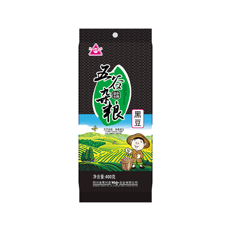 川珍 黑豆400g 五谷杂粮粗粮 无染色 可打豆浆 五谷 杂粮 粗粮 真空装  黑色  