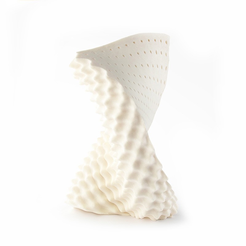 泰嗨 高低平面乳胶枕头 枕心带枕套 泰国原装进口，93%乳胶 TPA11-01  本白色  