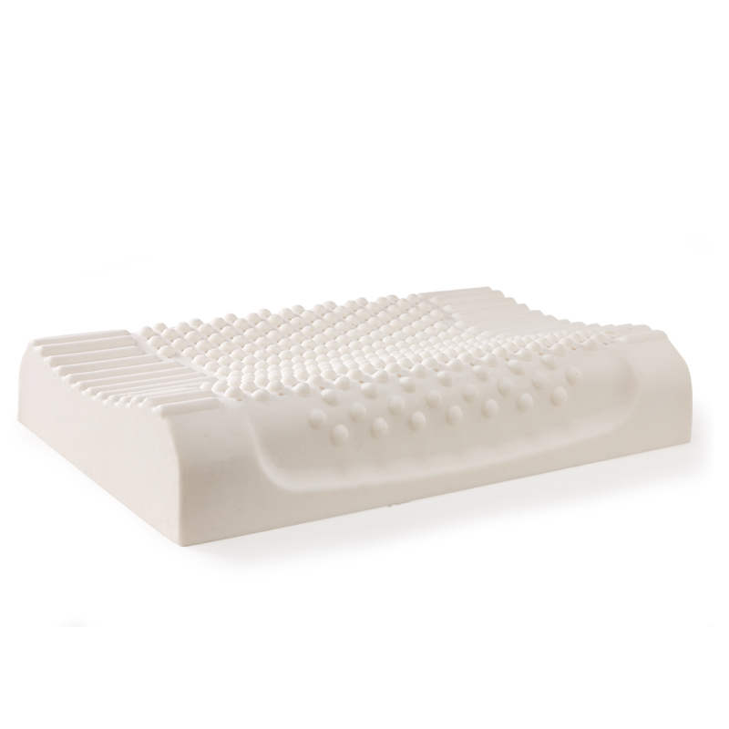 泰嗨 小颗粒按摩乳胶枕头 枕心带枕套 泰国原装进口，93%乳胶 TPXO1-01  本白色  