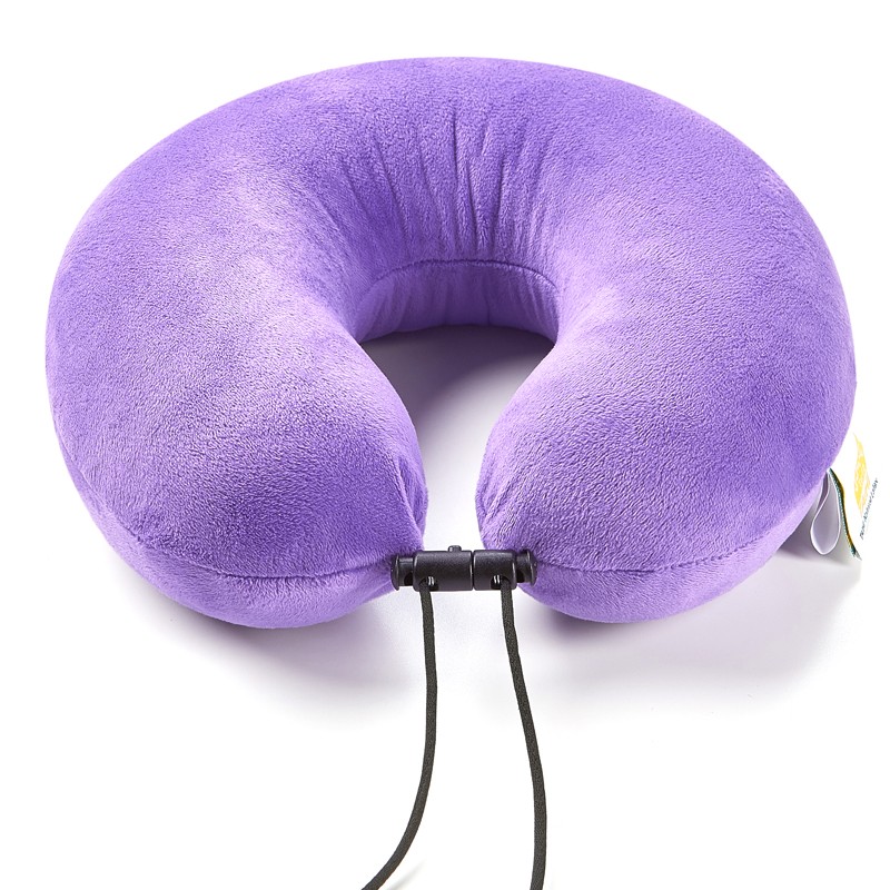泰嗨 U型乳胶枕头（紫色） 汽车枕 枕心带枕套 泰国原装进口，93%乳胶  紫色  