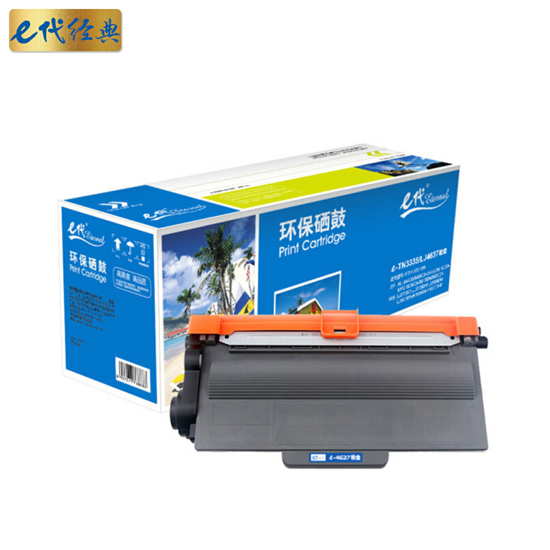 e代经典 TN3335 3000页 适用兄弟DR3350鼓架 HL5440D 粉盒 1.00 只/支 (计价单位：支) 黑色
