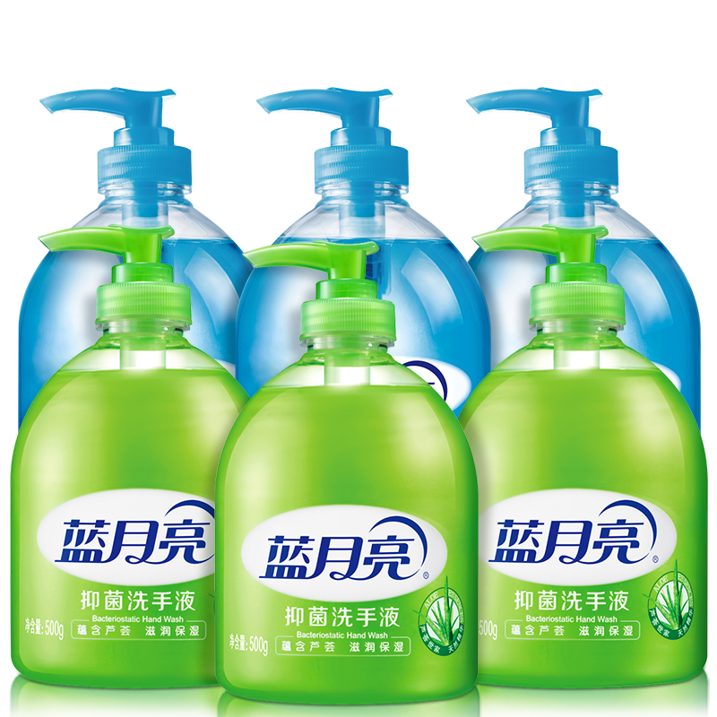 蓝月亮 洗手液组合：芦荟洗手液500g*3+野菊花洗手液500g*3 80002388 绿色