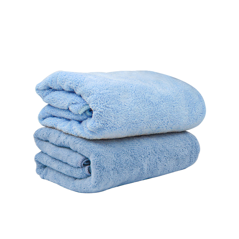 Cmierf Kuect（中国CK）珊瑚绒毛浴巾套装CK-MJ1010（单位：条套） 蓝色