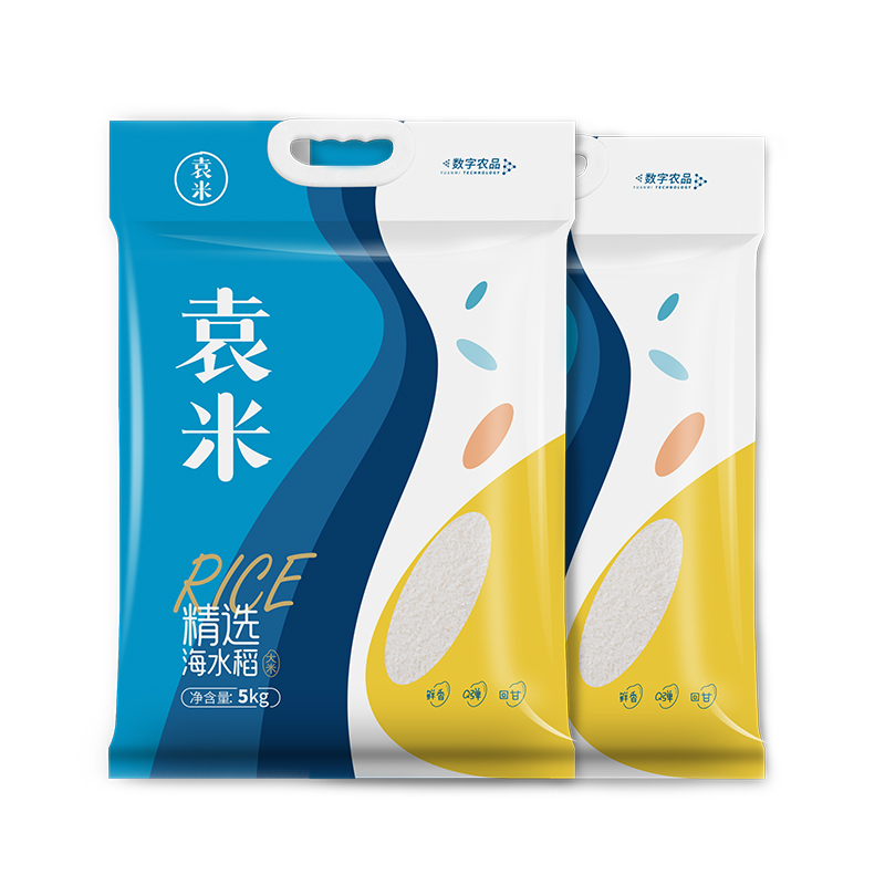 袁米精选海水稻5kg*2 袋（单层充惰）单位 袋 蓝色