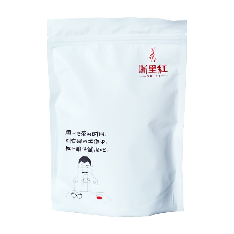 斯里红&middot;一意斯里兰卡锡兰红茶进口下午茶港式奶茶专用红茶袋装茶叶150g红茶  白色  