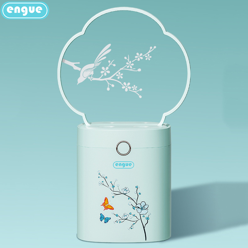 engue恩谷迷你创意宿舍办公室卧室家用静音桌面礼物礼品 USB花漾加温器加湿器 EG-026  天空之境  