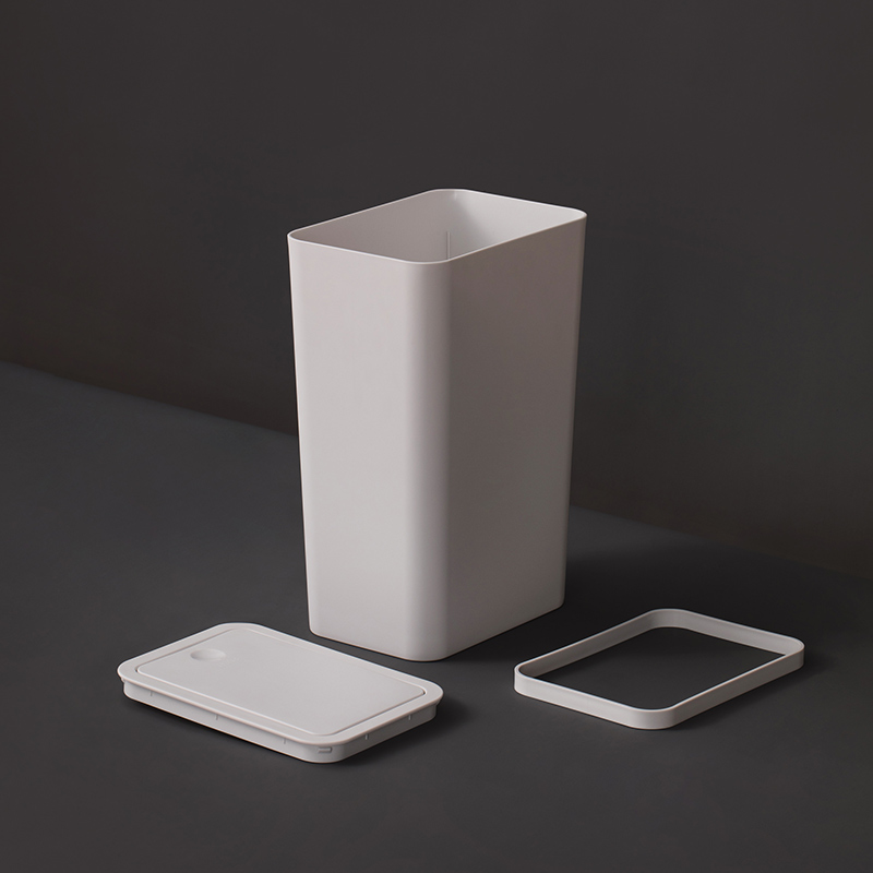 茶花柯琳弹盖式垃圾桶 204001  混色  