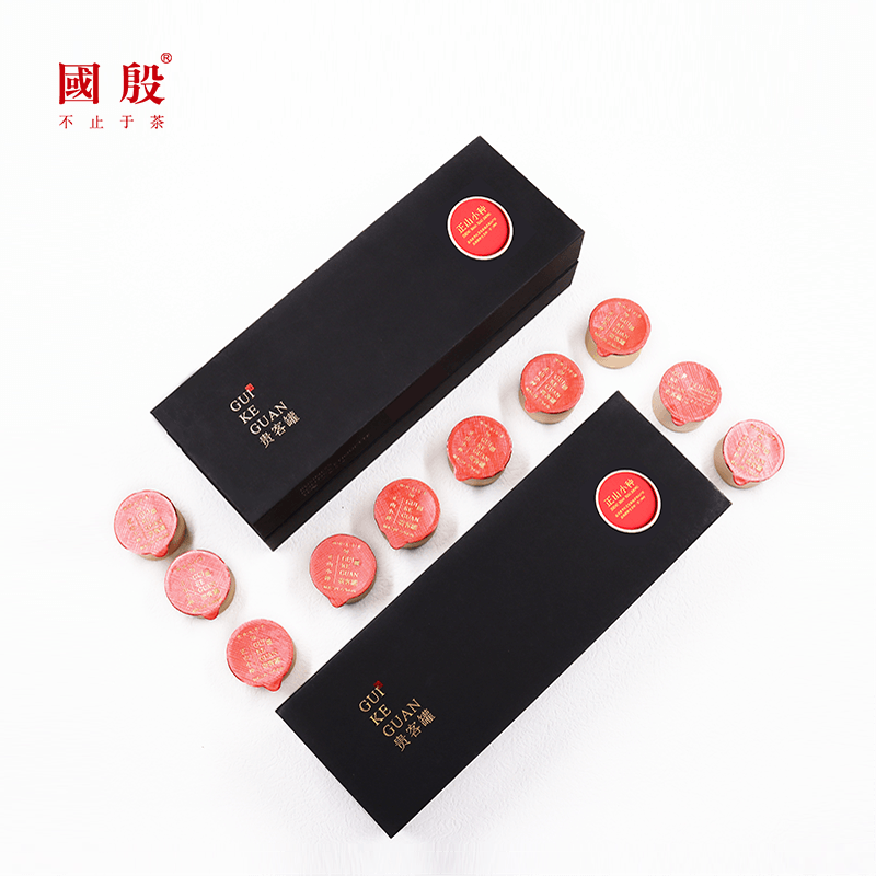 国殷 贵客罐|正山小种武夷山红茶/60克*12罐/盒 黑色/红色