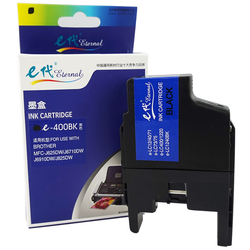 e代经典 e-LC400BK  打印量500页 适用MFC-J430W/J825DW 墨盒 (计价单位：盒) 黑色