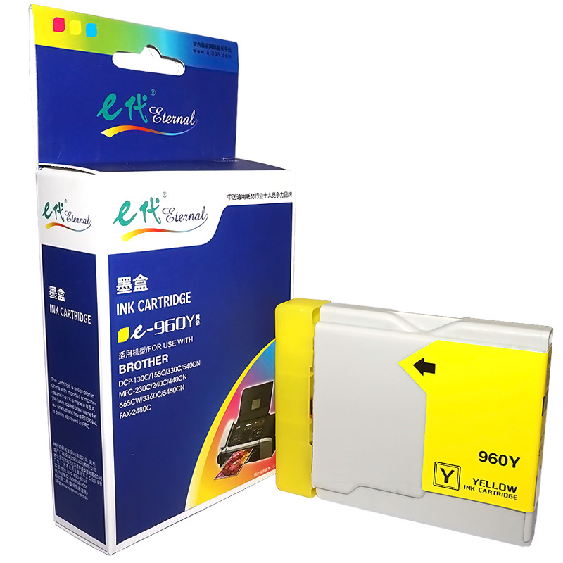 e代经典 960Y 打印量500页 适用兄弟DCP-130C/135C/150C/155C/157C/540CN/440CN/MFC240C/MFC665CW 墨盒 (计价单位：盒) 黄色