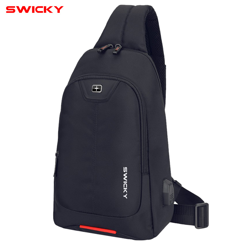 SWICKY  男士潮流  单肩斜挎包55001（单位：个） 黑色