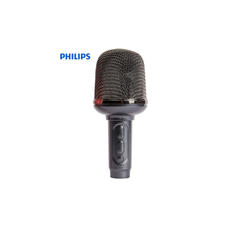 飞利浦 PHILIPS DLM3016U双人合唱麦克风 蓝牙音响一体话筒 全民K歌 儿童娱乐电容麦家庭KTV变音器  黑色  