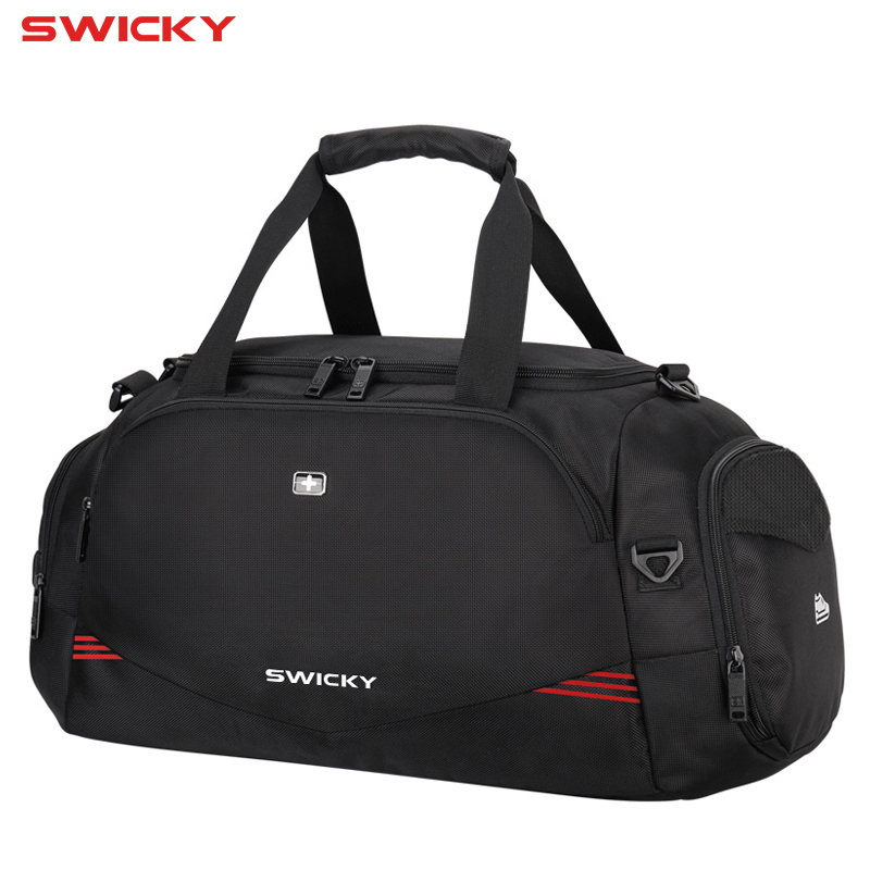 SWICKY 男士可双肩可手提可背负大容量旅行包 66003（单位：个） 黑色