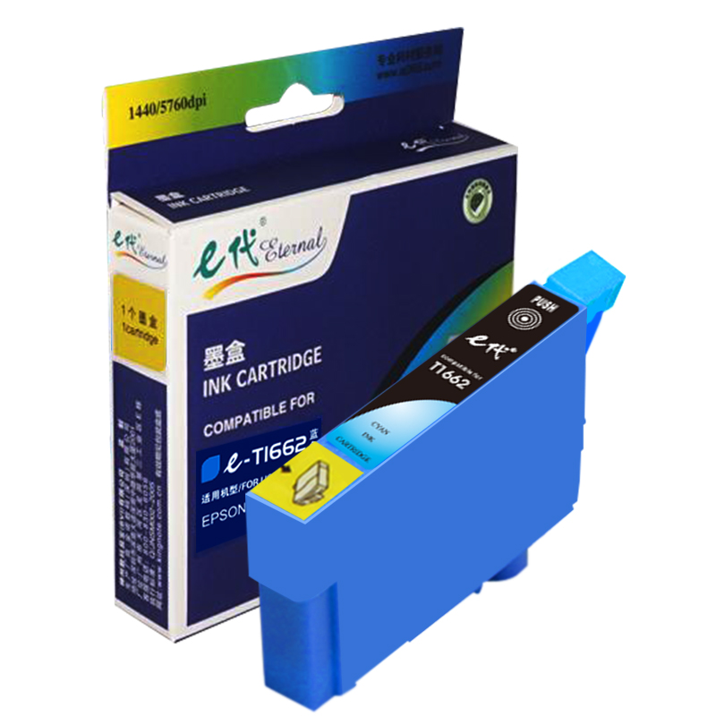 e代经典 T1662C墨盒蓝色 适用爱普生EPSON ME-10/ME-101打印机/个 蓝色