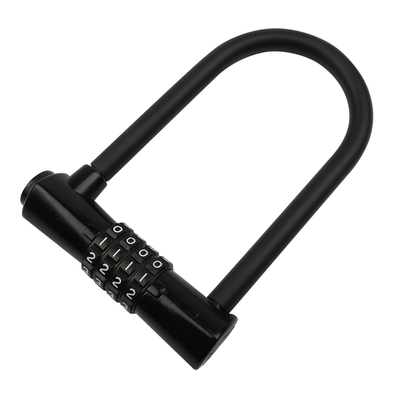 赛拓（SANTO）四位密码U型锁 小型电瓶车锁 自行车锁 工具箱锁柜门锁 0473  黑色  