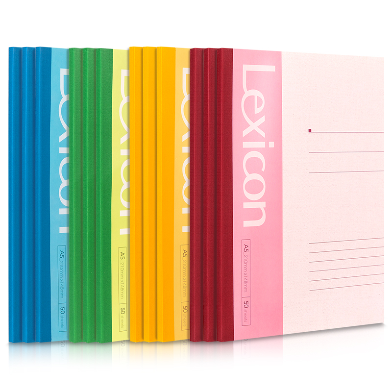 得力(deli)24本 A5/50张无线装订软抄本笔记本子 办公文具记事本 7652 大包装24本  混色  