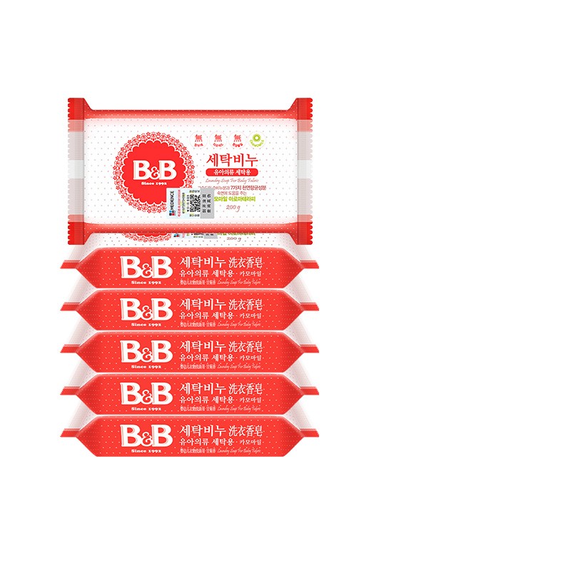 保宁B&B 新生儿宝宝洗衣香皂200g*6(甘菊）  本白色  