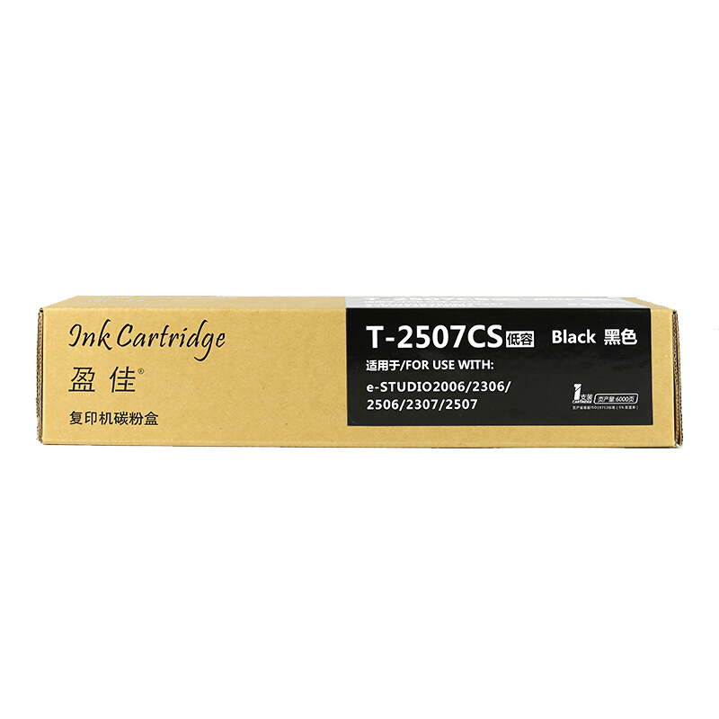 盈佳(Ink Cartridge) YJ-T2507CS-F 6000页 适用东芝e-STUDIO2006 2306 粉盒 1.00 只/个 (计价单位：个) 黑色