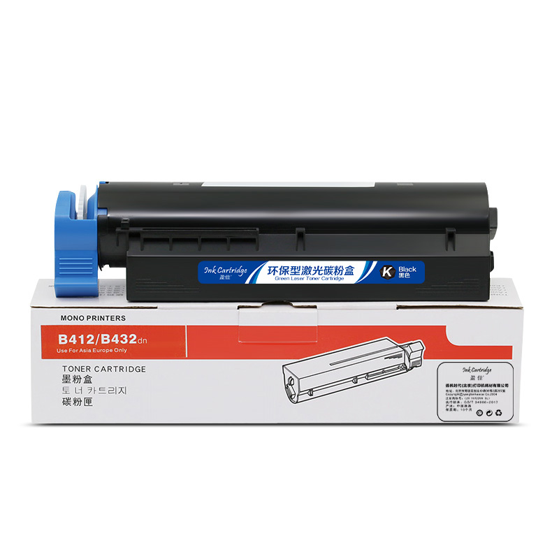 盈佳(Ink Cartridge) YJ-B412-F 15000页 适用OKI B412 粉盒 1.00 只/个 (计价单位：个) 黑色