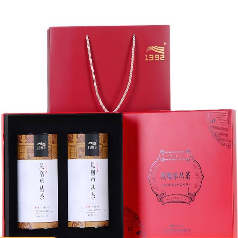 天池茶业1392 传承凤凰单枞 潮州单丛乌龙茶叶礼盒装 蜜兰香125g*2罐  红色  