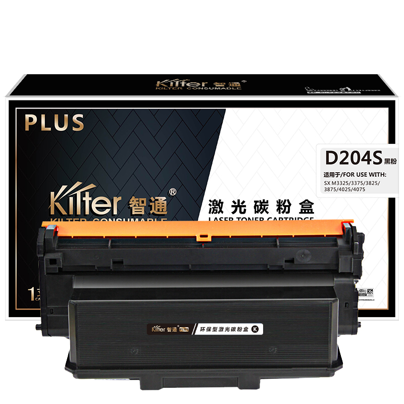智通(ZT) D204S PLUS版 带芯片 3000页 适用三星SAMSUNG M3325ND 3825 3875 4025 4075 粉盒 1.00 只/个 (计价单位：个) 黑色