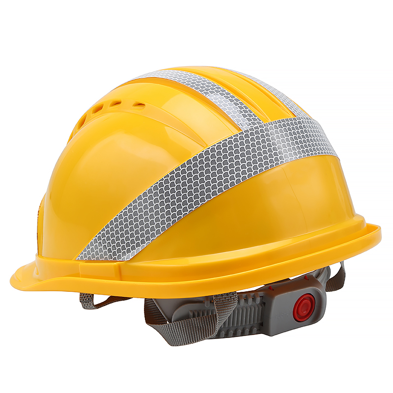 赛拓（SANTO）安全帽 新国标ABS 五筋反光安全帽 工地施工建筑防砸安全帽 电力施工 黄色 可印字 1978  黄色  