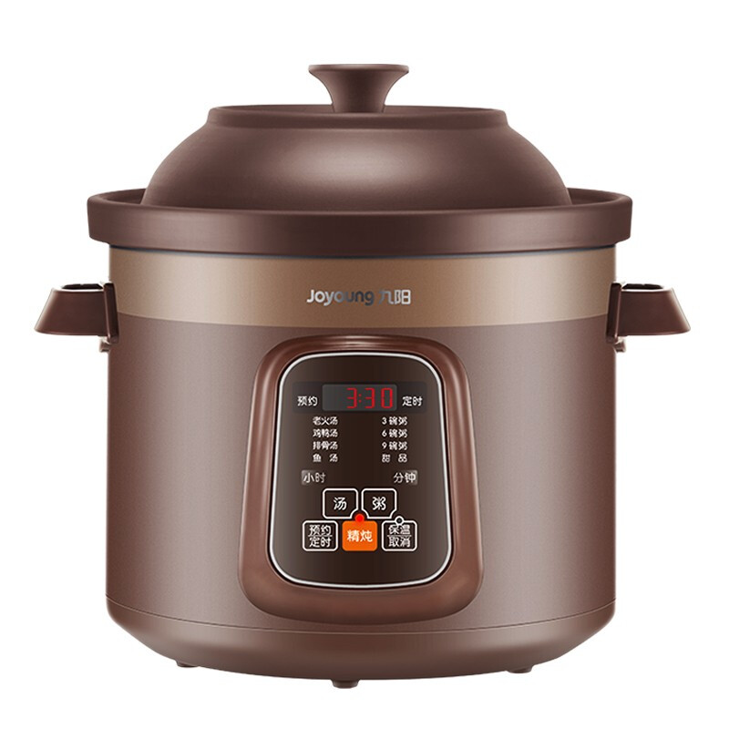 九阳（Joyoung）家用大容量煲汤锅电砂锅紫砂锅 DG40Z-GD410（4升)（台） 褐色