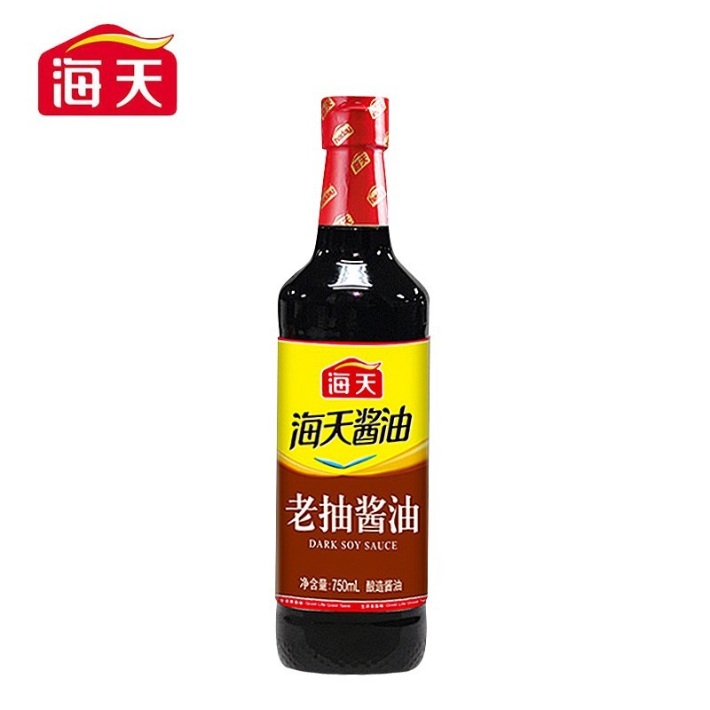 海天老抽酱油750mL+海天上等蚝油700g酱油蚝油组合装  黑色  