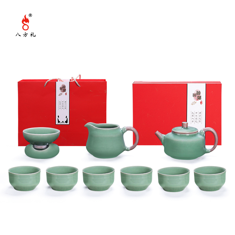 八方礼 龙泉官窑德行天下BFLLQGY2019-2（单位：套） 果绿色