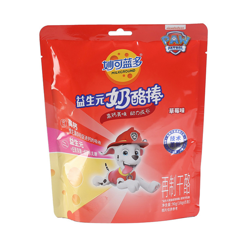 妙可蓝多 儿童奶酪棒 益生元草莓味18g*5支*4袋 组 红色