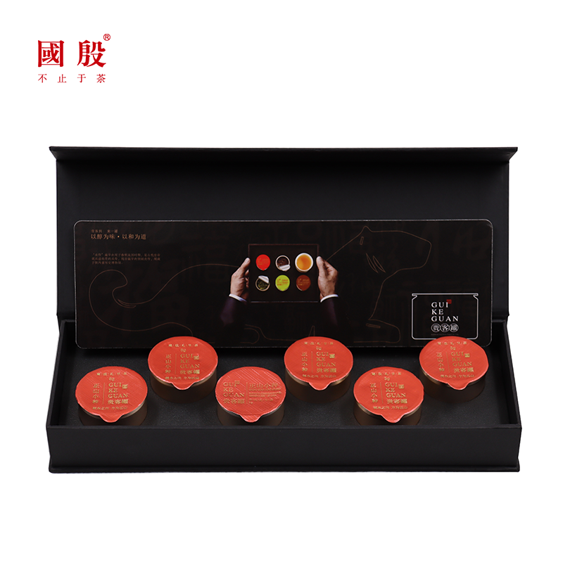 国殷 贵客罐|正山小种（6罐） （武夷山红茶/30克/6罐） 曜石黑