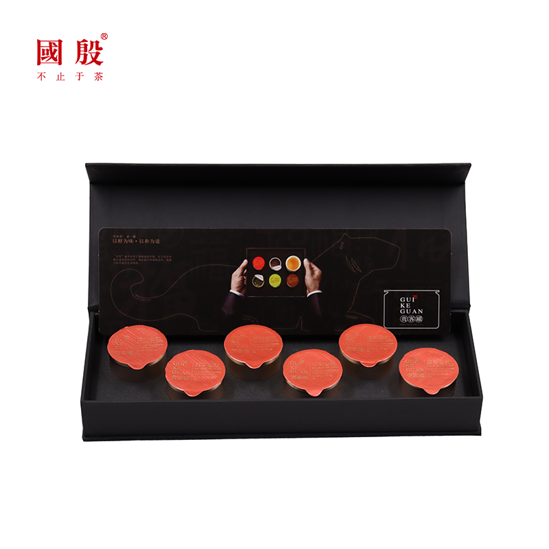 国殷 贵客罐|百年安红（6罐） （湖南红茶/30克/6罐） 曜石黑