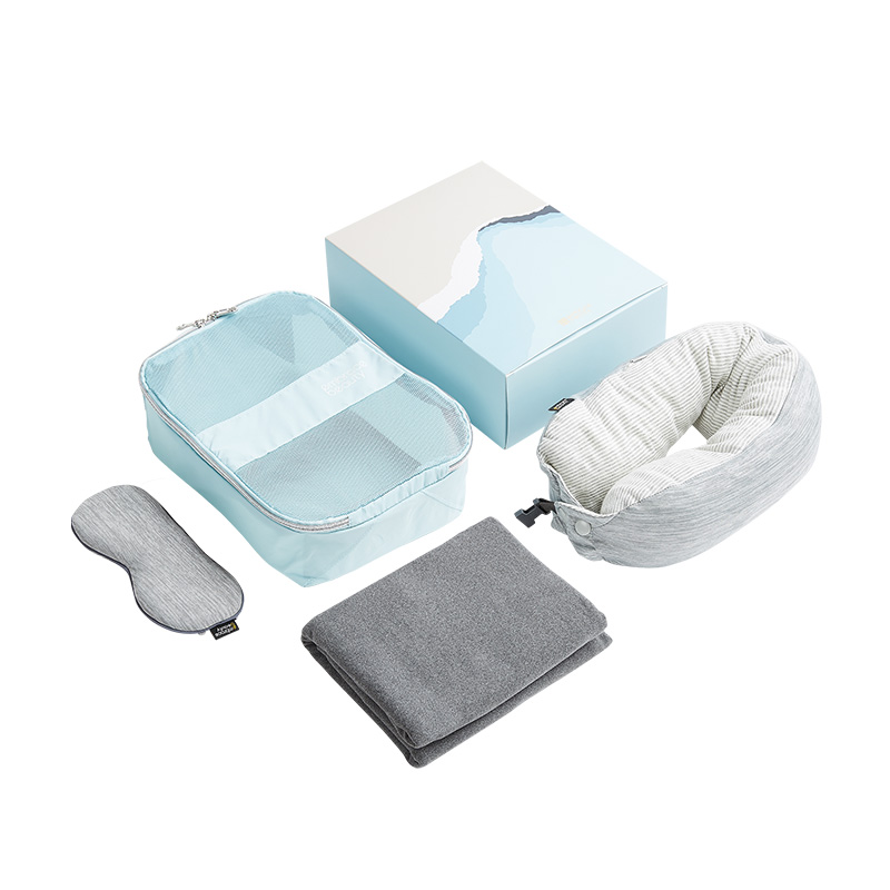 又见美物融合系列无忧睡眠四件套礼盒 EB4Z01  天蓝色  