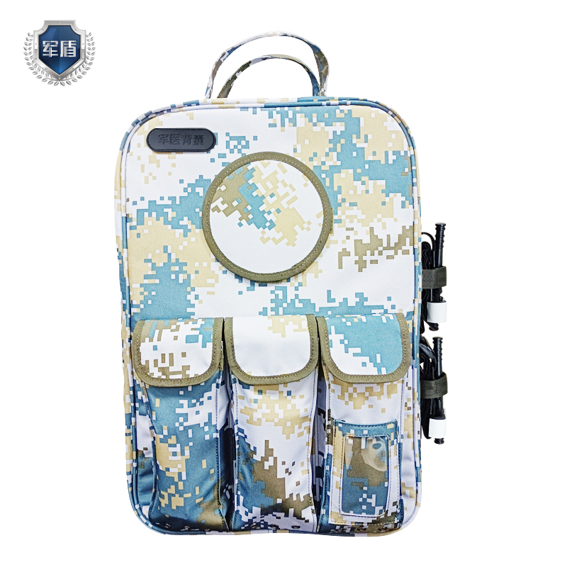 天津军盾应急医疗 2002型军医背囊 * 含配置 户外急救包  海军迷彩  