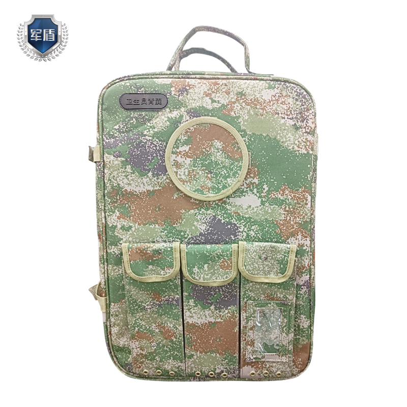 天津军盾应急医疗 2002型 卫生员背囊 包扎止血固定通气套装模块  林地星空迷彩  