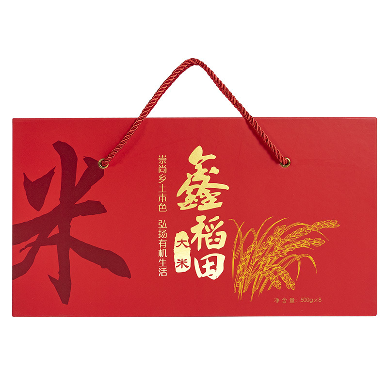 鑫稻田 尊享五常稻花香礼盒4kg  白色  